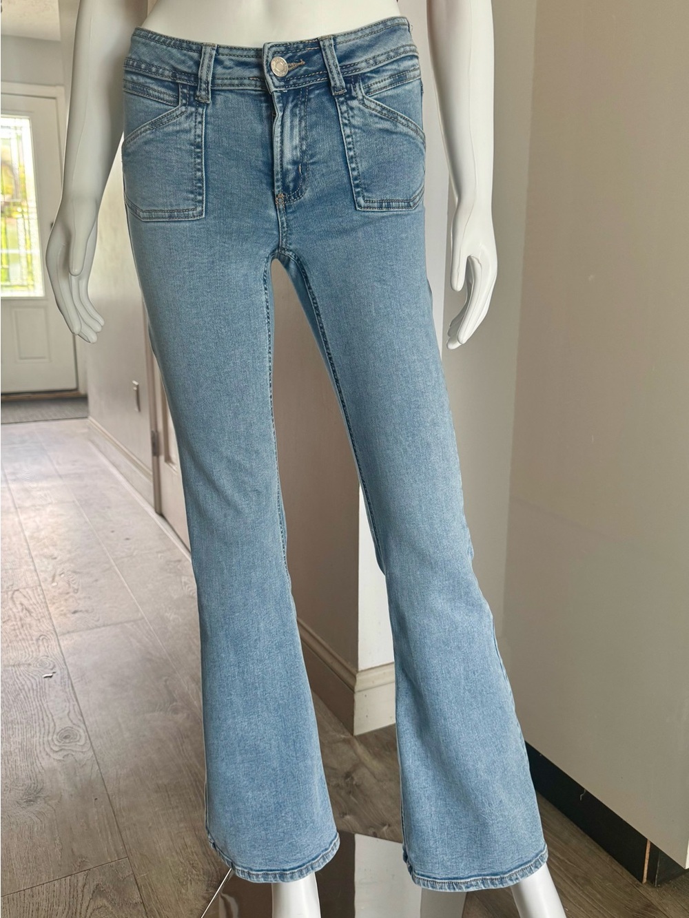 Garage Light Blue low rise flare Jeans size 24